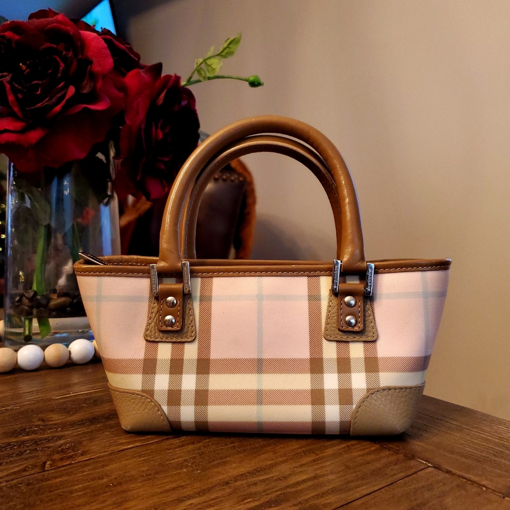 Finaldropburberry Mini Candy Nova Check Boston Bag - image 3